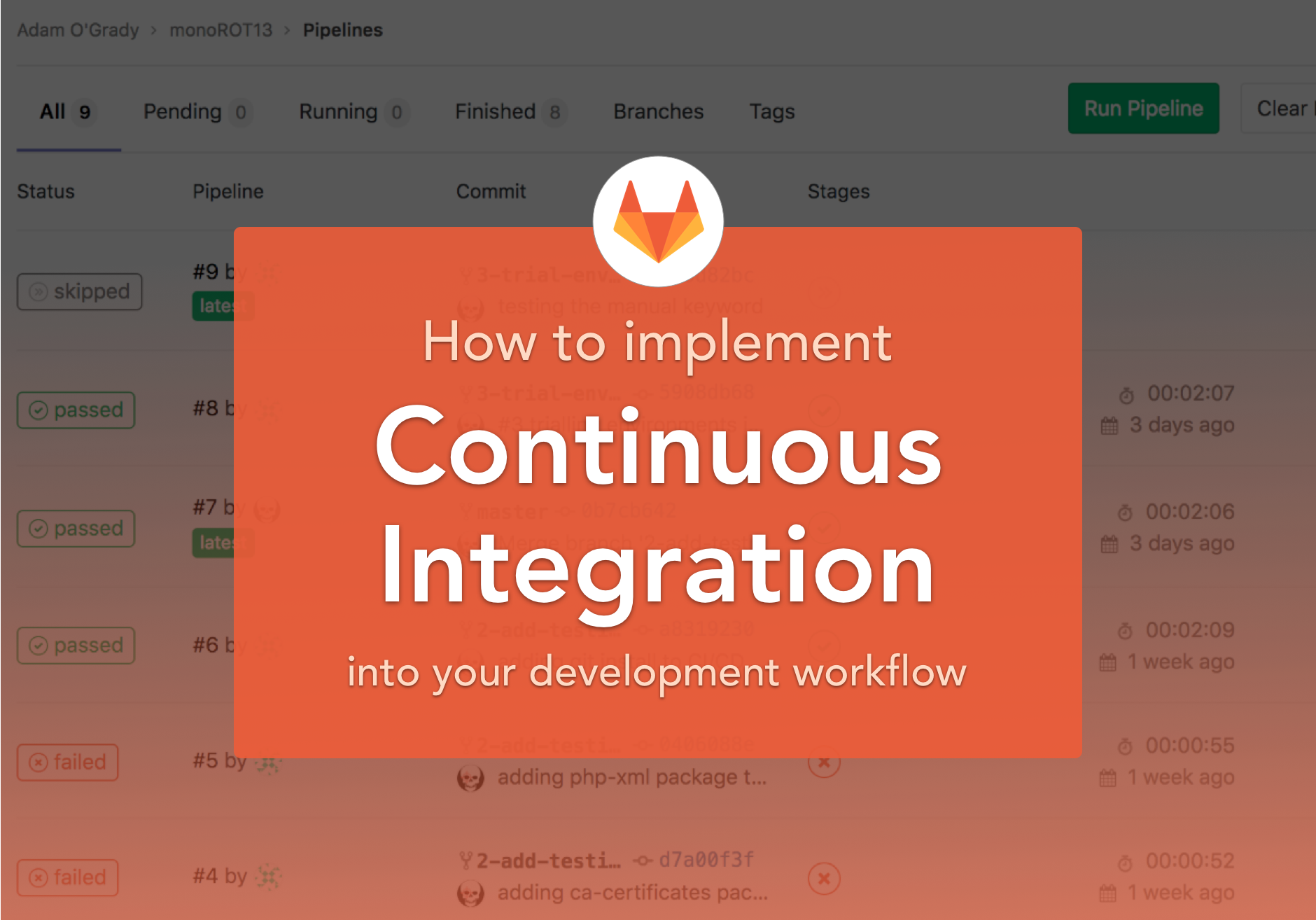 Implement Continuous Integration into your development workflow